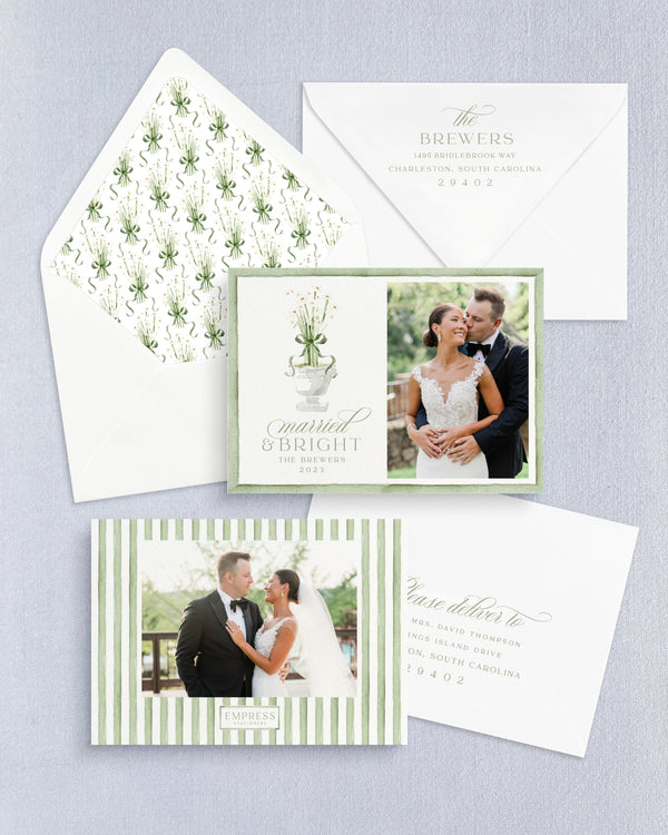 Newlywed Paperwhites Christmas Card
