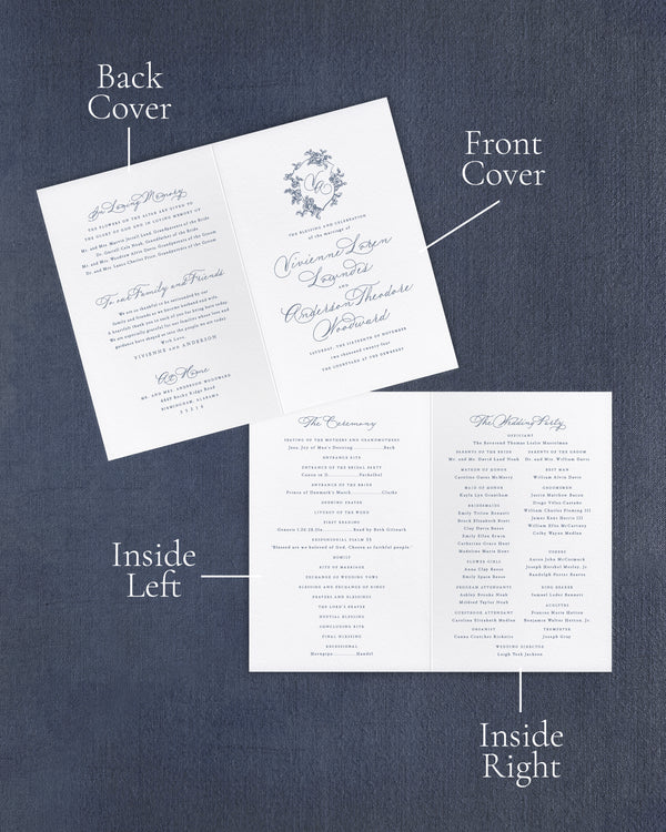 Vivienne Folded Wedding Programs
